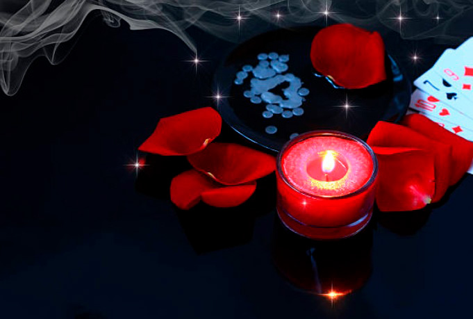 Velas encendidas para amarre de amor